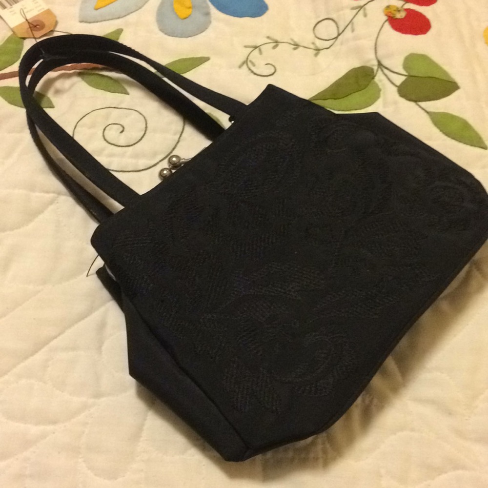 Black Merona Clasp Purse NWT